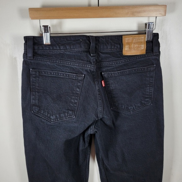 Levi's Premium Low Pitch Bootcut Jeans Size 27 Mid Rise Faded Distressed Wash - Picture 9 of 10